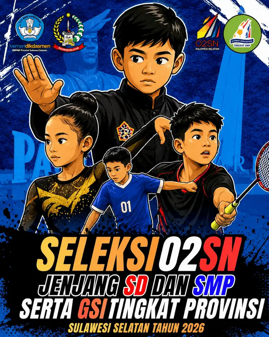 O2SN Tingkat Provinsi Sulawesi Selatan Tahun 2026 Resmi Dimulai, Ajang Tumbuhkan Prestasi dan Sportivitas Peserta Didik